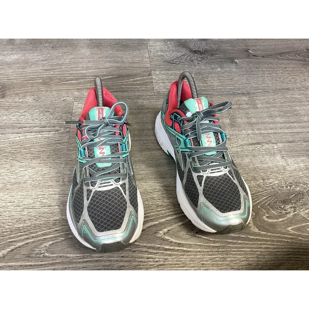 Brooks Ravenna 7 Running Sneakers Womens Size 7.5 B Grey Pink Teal 1202081B127